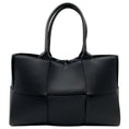Load image into Gallery viewer, Bottega Veneta Black Maxi Intreccio Leather Small Arco Tote