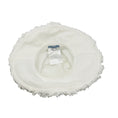 Load image into Gallery viewer, Prada White Triangle Logo Embroidered Wide Brimmed Cotton Drill Bucket Hat with Fringe