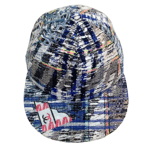 Chanel Blue Multi Tweed Baseball Cap