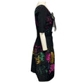 Load image into Gallery viewer, Oscar de la Renta Black Multi Embellished Silk Taffeta Cocktail Dress