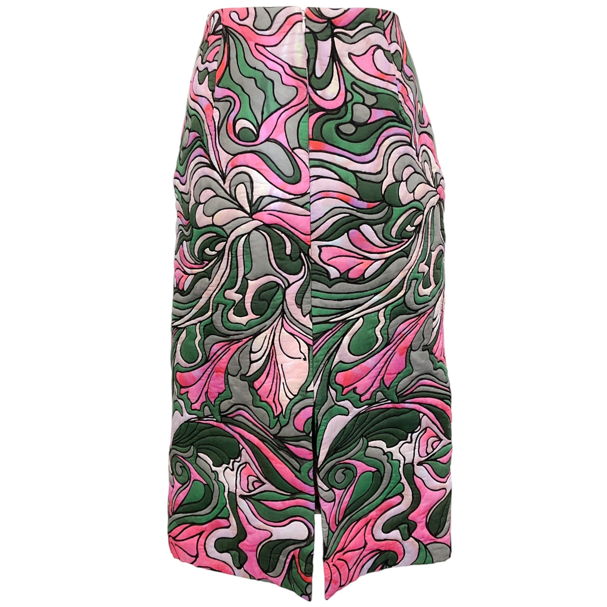 Dries van Noten Pink Salby Embroidered Midi Skirt