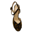 Load image into Gallery viewer, Prada Light Brown / Black Animal Print Chunky Heel Suede Platform Sandals