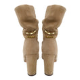 Load image into Gallery viewer, Jimmy Choo Beige Mysen 100 Open Toe Suede Boots