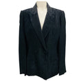 Load image into Gallery viewer, Lanvin Black Textured Floral Jacquard Blazer