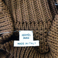 Load image into Gallery viewer, Hermes Brown Long Sleeved Mock Neck Cotton and Silk Knit Sweater