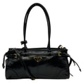Load image into Gallery viewer, Prada Black Leather Medium Bonnie Shoulder Bag
