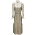 Load image into Gallery viewer, Brunello Cucinelli Grey / Cream Striped Silk Shirt Dress