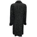Load image into Gallery viewer, Edward Achour Black / White Pearl Buttoned Mid Length Tweed Coat