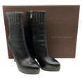 Load image into Gallery viewer, Bottega Veneta Black Leather New VIP Intrecciato Platform Booties