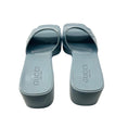 Load image into Gallery viewer, Gucci Light Blue Rubber Logo Platform Slide Sandals