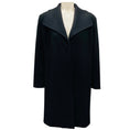 Load image into Gallery viewer, Fleurette Black Button Front Mid Length Wool Coat