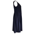 Load image into Gallery viewer, Comme des Garcons Girl Navy Blue Crystal Embellished Bow Detail Sleeveless Midi Dress
