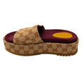 Load image into Gallery viewer, Gucci Beige / Brick Red GG Monogram Slide Sandal