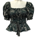 Load image into Gallery viewer, Ulla Johnson Black / Ecru Blackbird Evita Puff Sleeve Top