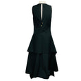 Load image into Gallery viewer, Loewe Black Tie-Neck Cotton Poplin Midi Dress