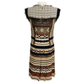 Load image into Gallery viewer, Etro Ivory / Black Multi Printed Pleated Dress with Fringed Trim