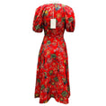 Load image into Gallery viewer, Ulla Johnson Red Multi Carina Hibiscus Floral Print Puff Sleeve Cotton Midi Dress