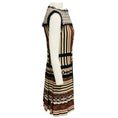 Load image into Gallery viewer, Etro Ivory / Black Multi Printed Pleated Dress with Fringed Trim