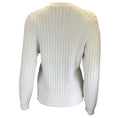 Load image into Gallery viewer, Alessandra Rich White Pearl Buttoned Cable Knit Cardigan Sweater
