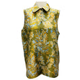 Load image into Gallery viewer, Lafayette 148 New York Chive Multi Sleeveless Floral Print Button Down Blouse
