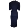 Load image into Gallery viewer, Prada Navy Blue 2018 Short Sleeved Jersey Midi Dress
