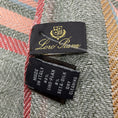 Load image into Gallery viewer, Loro Piana Green / Coral Fringed Flax and Silk Large Scarf