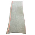 Load image into Gallery viewer, Loro Piana Green / Coral Fringed Flax and Silk Large Scarf