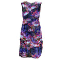 Load image into Gallery viewer, Roberto Cavalli Black Multi Jewel Encrusted Printed Sleeveless V-Neck Ruched Dress
