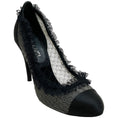 Load image into Gallery viewer, Chanel Black Lace Ruffle Pumps