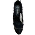 Load image into Gallery viewer, Chanel Black Lace Ruffle Pumps
