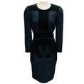 Load image into Gallery viewer, Gucci Navy / Black Brocade and Velvet Cocktail Dress