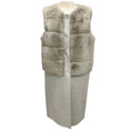 Load image into Gallery viewer, Yves Salomon Light Grey Rabbit Fur and Wool Long Vest