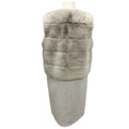 Load image into Gallery viewer, Yves Salomon Light Grey Rabbit Fur and Wool Long Vest