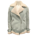 Load image into Gallery viewer, All Saints Powder Blue Hawley Oversized Shearling Biker Jacket