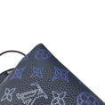 Load image into Gallery viewer, Louis Vuitton Navy Blue / Silver Chain Mahina Leather Bella Bucket Bag with Pouch