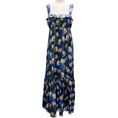 Load image into Gallery viewer, Borgo de Nor Magnolia Garden Navy Silk Twill Amina Dress