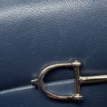 Load image into Gallery viewer, Gucci Blue Classic Round Toe Leather Pumps