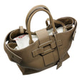 Load image into Gallery viewer, Roger Vivier Taupe Buckle Detail Pebbled Leather Double Top Handle Tote Handbag