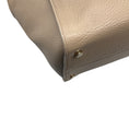 Load image into Gallery viewer, Roger Vivier Taupe Buckle Detail Pebbled Leather Double Top Handle Tote Handbag