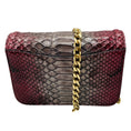 Load image into Gallery viewer, Kiton Purple Ombre Effect Python Skin Leather Crossbody Evening Bag