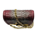 Load image into Gallery viewer, Kiton Purple Ombre Effect Python Skin Leather Crossbody Evening Bag