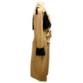 Load image into Gallery viewer, Malej Camel / Black Double Breasted Cotton Trench Coat