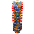 Load image into Gallery viewer, Rianna + Nina Red / Blue Multi Striped Floral Printed Midi Dress