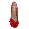 Load image into Gallery viewer, Valentino Red Patent Leather Platform Espadrille Wedges
