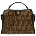 Load image into Gallery viewer, Fendi Black Patent Peekaboo Bag with Bag Coat