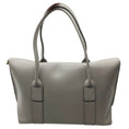 Load image into Gallery viewer, Salvatore Ferragamo Light Grey Leather Sookie Double Top Handle Tote Bag