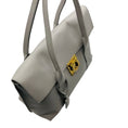 Load image into Gallery viewer, Salvatore Ferragamo Light Grey Leather Sookie Double Top Handle Tote Bag
