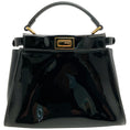 Load image into Gallery viewer, Fendi Black Patent Peekaboo Bag with Bag Coat