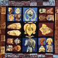 Load image into Gallery viewer, Hermes Black Multi Persona Square Silk Twill Scarf