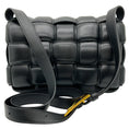 Load image into Gallery viewer, Bottega Veneta Black Leather Medium Padded Cassette Intrecciato Shoulder Bag